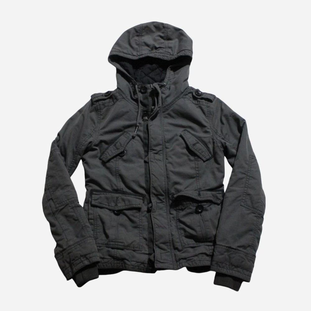 Womens Y2K Grunge Military Utility Twilight Style TNA Platoon Dark Gray Jacket